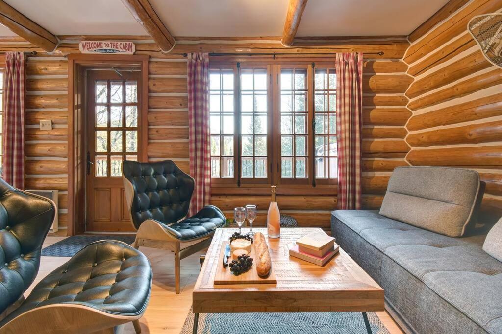 Family & Pets Private Log Home 6 Person Remote Work Breathtaking Mountain Views ลัค-ซุแปร์ริเออร์ ภายนอก รูปภาพ