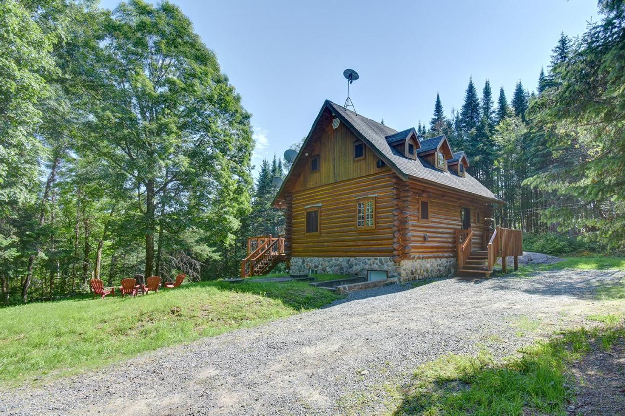 Family & Pets Private Log Home 6 Person Remote Work Breathtaking Mountain Views ลัค-ซุแปร์ริเออร์ ภายนอก รูปภาพ